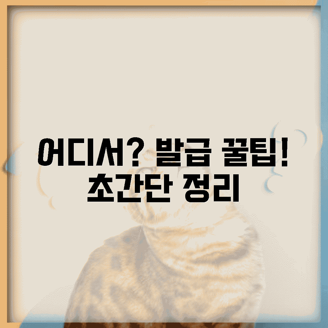 어디서 발급받아야 할까?