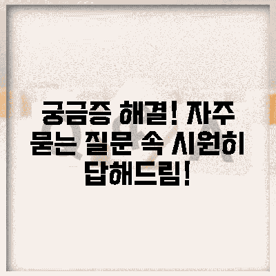 자주 묻는 질문