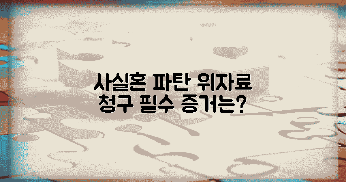 사실혼 위자료 청구 | 소송 절차 및 필요 증거