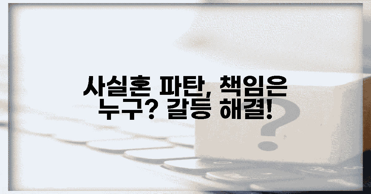 사실혼 관계 파탄, 책임은 누구에게?