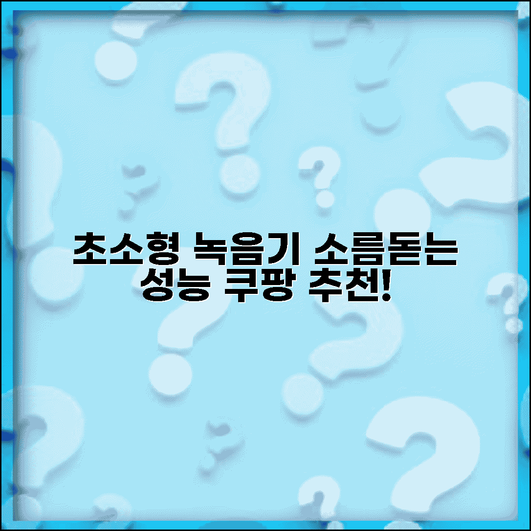 소름 돋는 성능! 초소형 비밀녹음기 추천