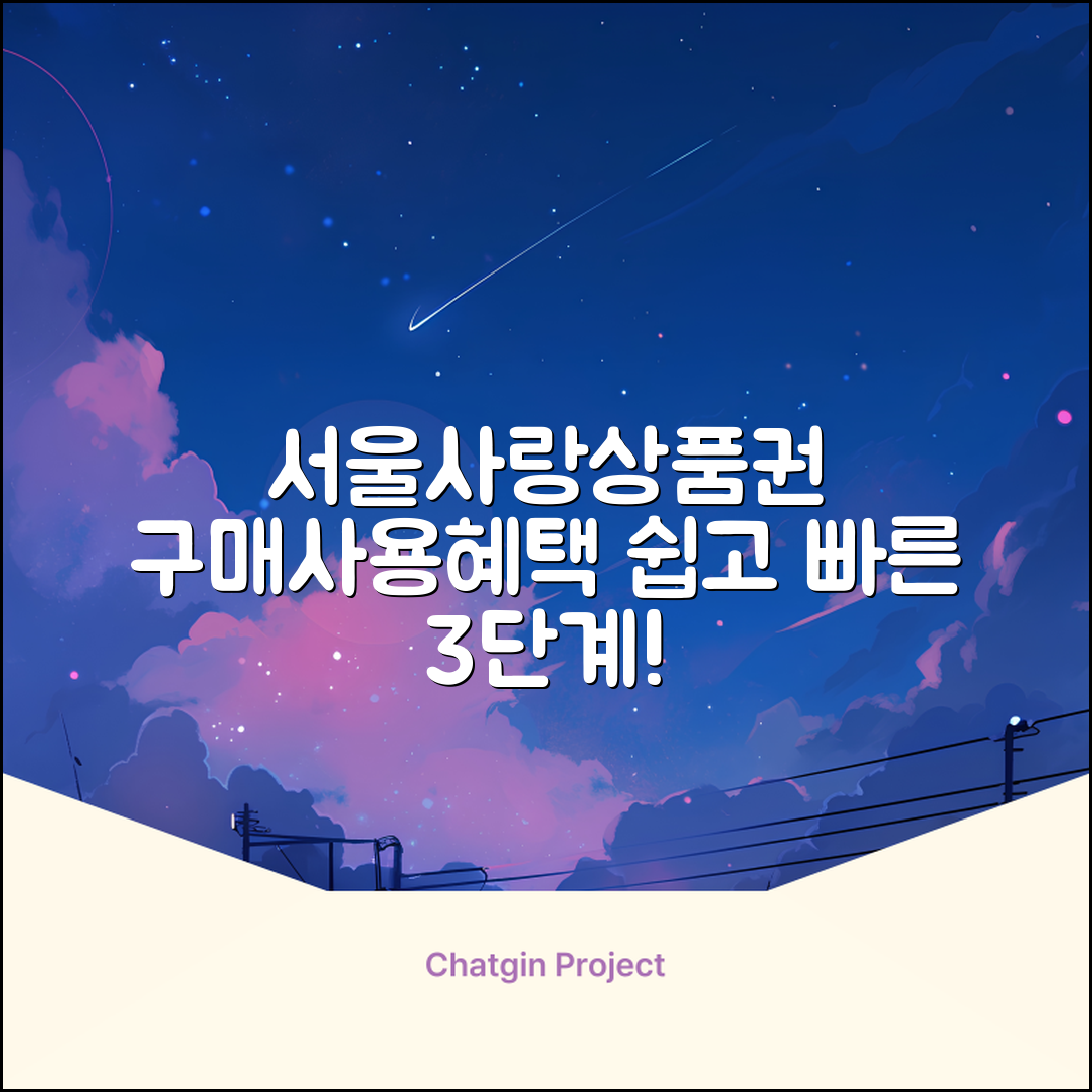 서울사랑상품권 구매시간·방법·사용처 3단계 가이드