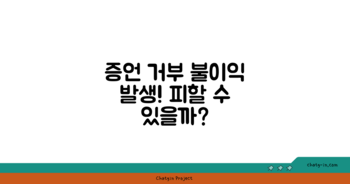 증언 거부 시 불이익은?