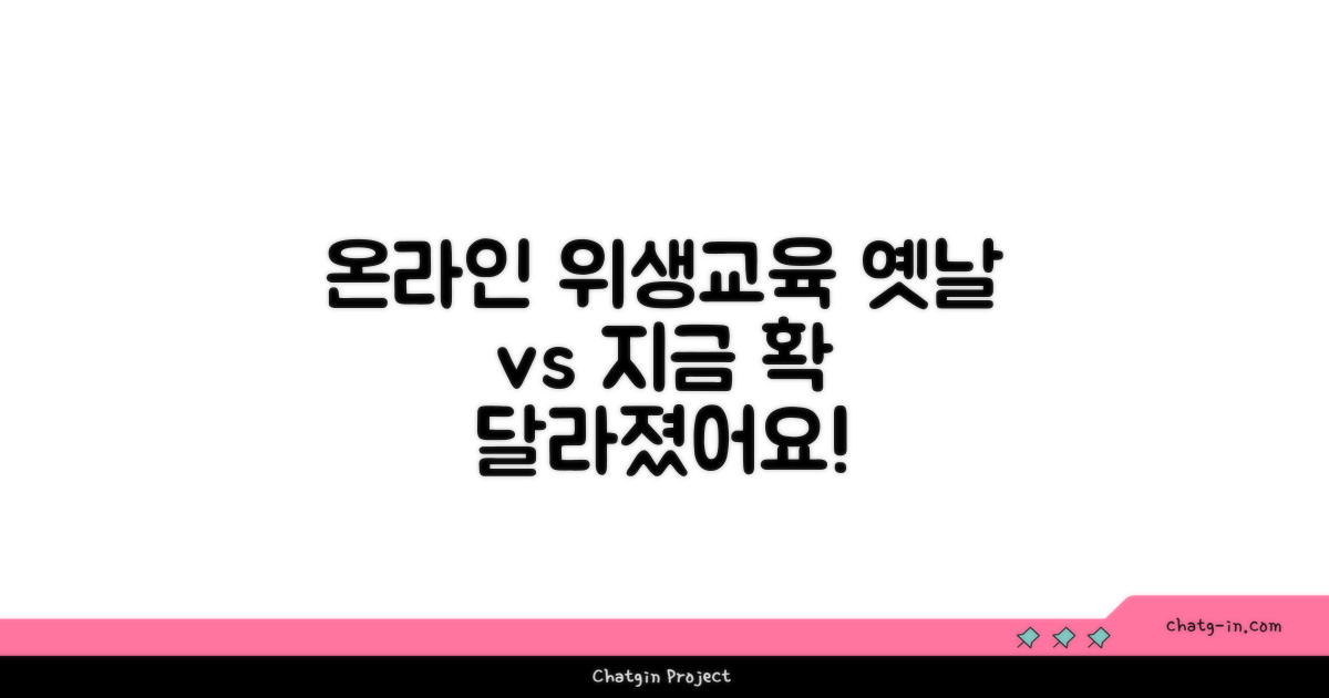 온라인 위생교육, 옛 방식과 비교