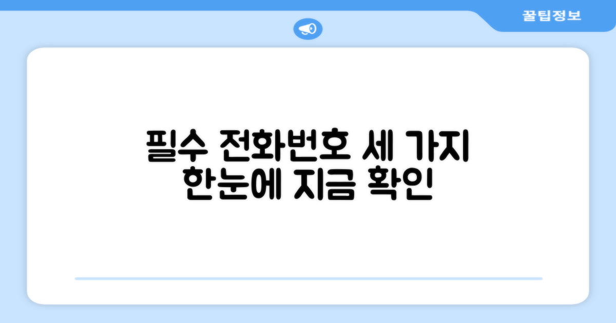 3가지 전화번호 안내