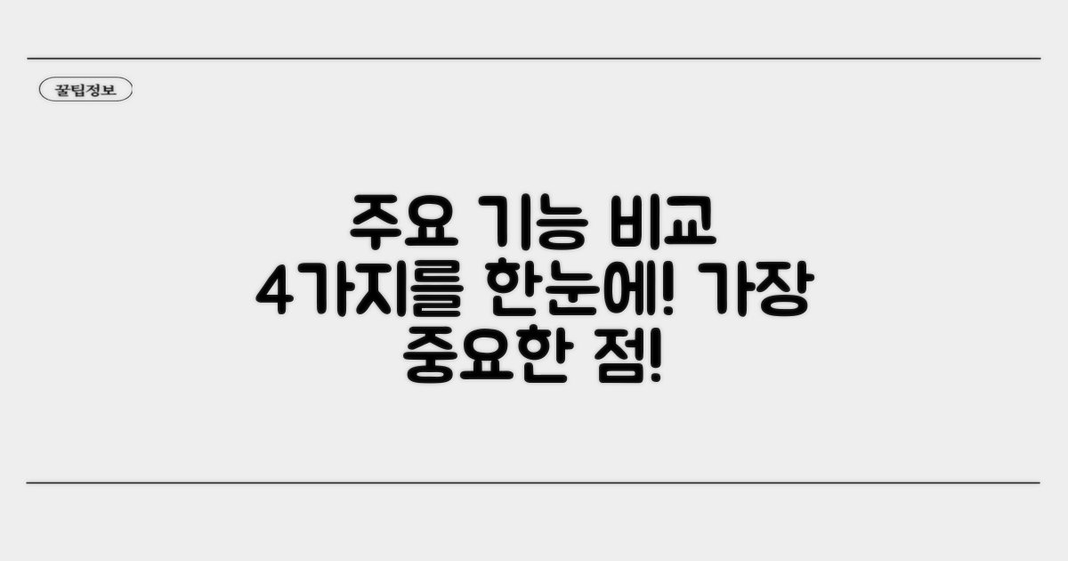 4가지 주요 기능 비교