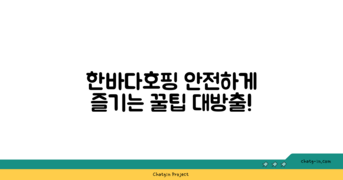 2. 한바다호핑, 안전하게 즐기는 방법