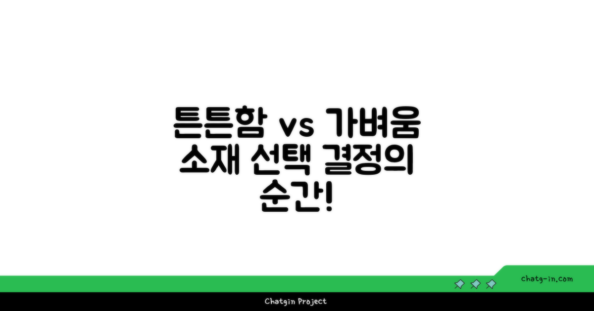 2. 튼튼함 vs 가벼움: 소재 선택