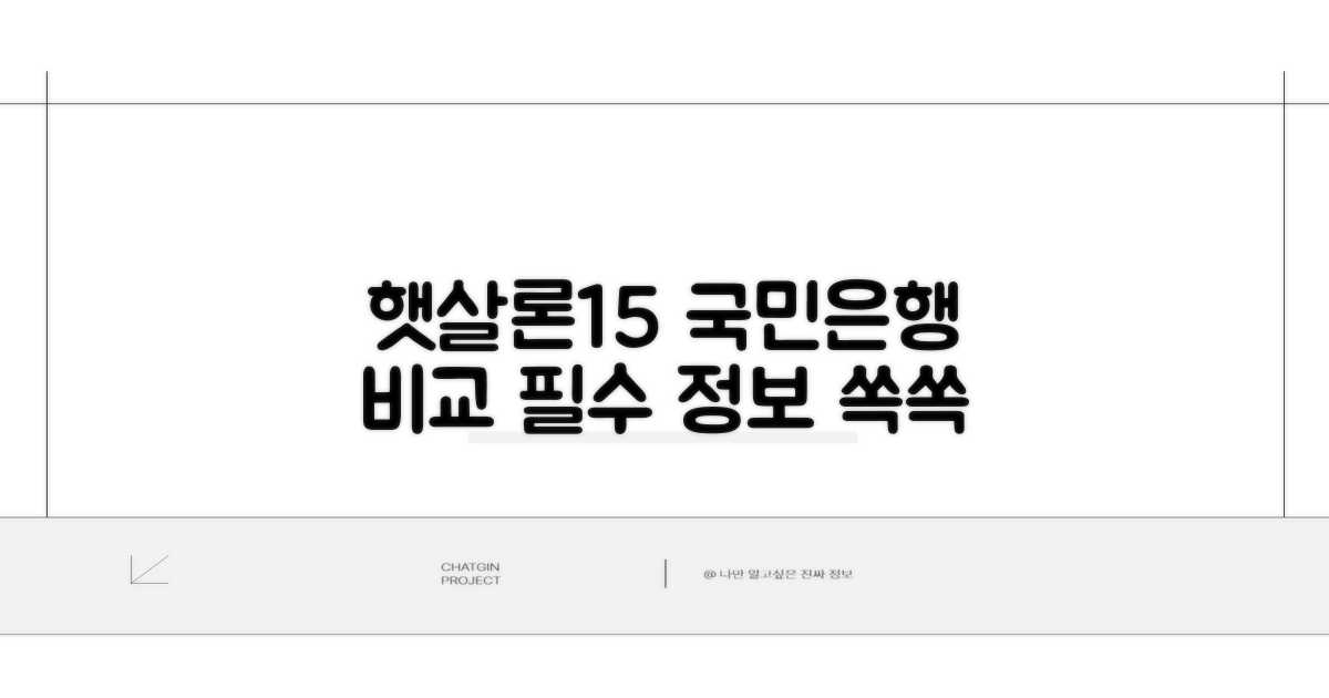 국민은행 햇살론15 상품 비교 분석