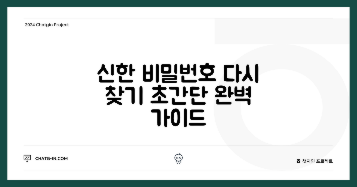 신한은행 비밀번호 찾기 총정리