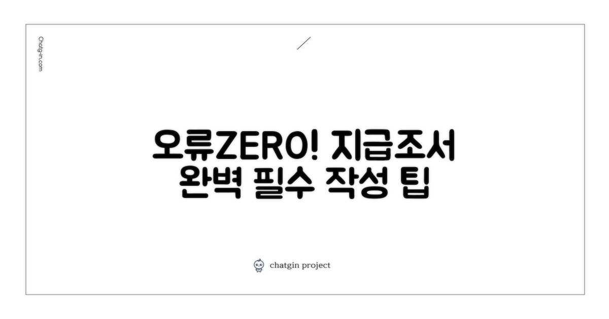 지급조서 작성 오류 방지 팁