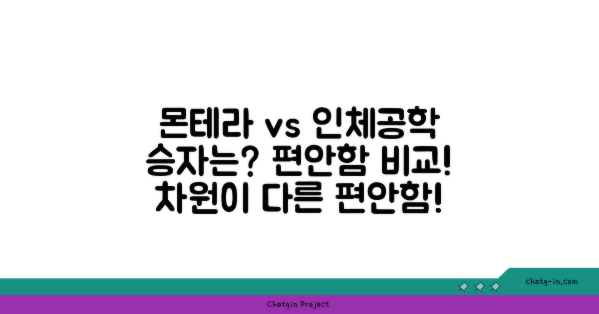 🛏️ 몬테라 체어 vs 인간공학 의자: 편안함 비교 분석