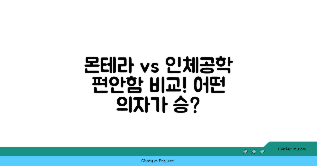 🛏️ 몬테라 체어 vs 인간공학 의자: 편안함 비교