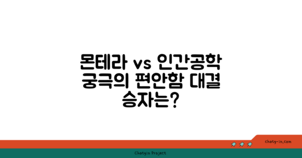 몬테라 체어 vs 인간공학 의자 편안함 비교