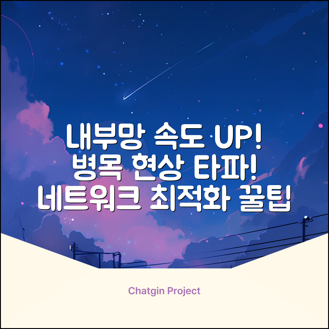 내부망 속도 최적화 방법 | 네트워크 병목현상 개선 팁