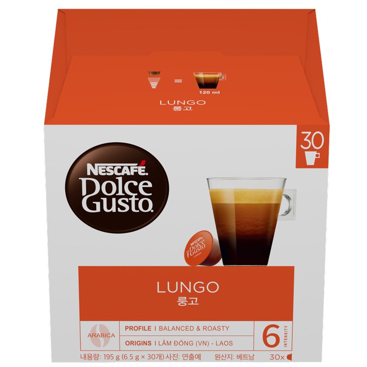 돌체구스토 룽고 캡슐커피, 6.5g, 30개입, 1개 상세 이미지 1