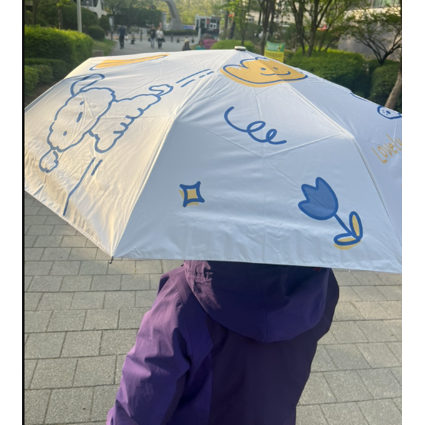 라비쉬바인 고양이 3단 초경량 양우산 암막 양산 상세 이미지 2