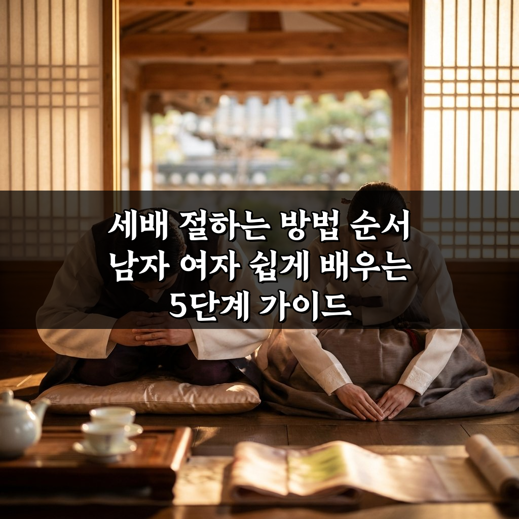 세배 절하는 방법 순서 남자 여자 쉽게 배우는 5단계 가이드 - 챗지인 프로젝트