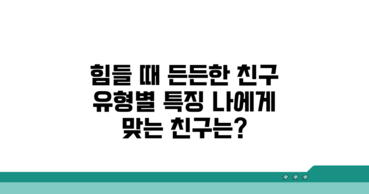 힘들 때 든든한 친구 유형별 특징