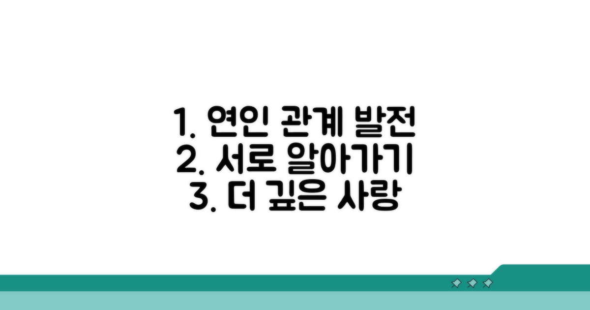 연인과 맞춰가는 관계 발전 팁