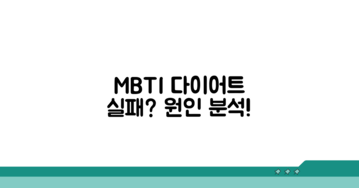 MBTI별 다이어트 실패 원인 분석