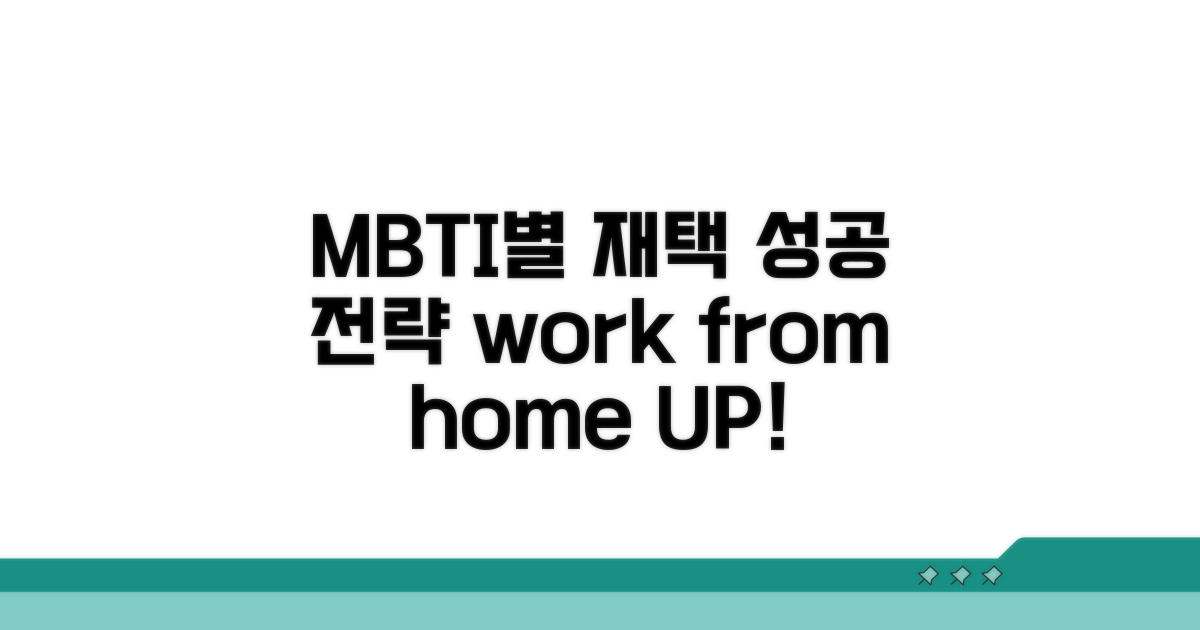 업무 효율 UP! MBTI별 재택근무 전략