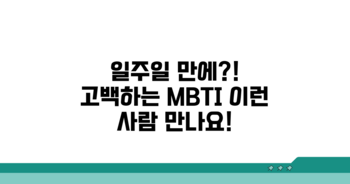 만난 지 일주일에 고백하는 유형