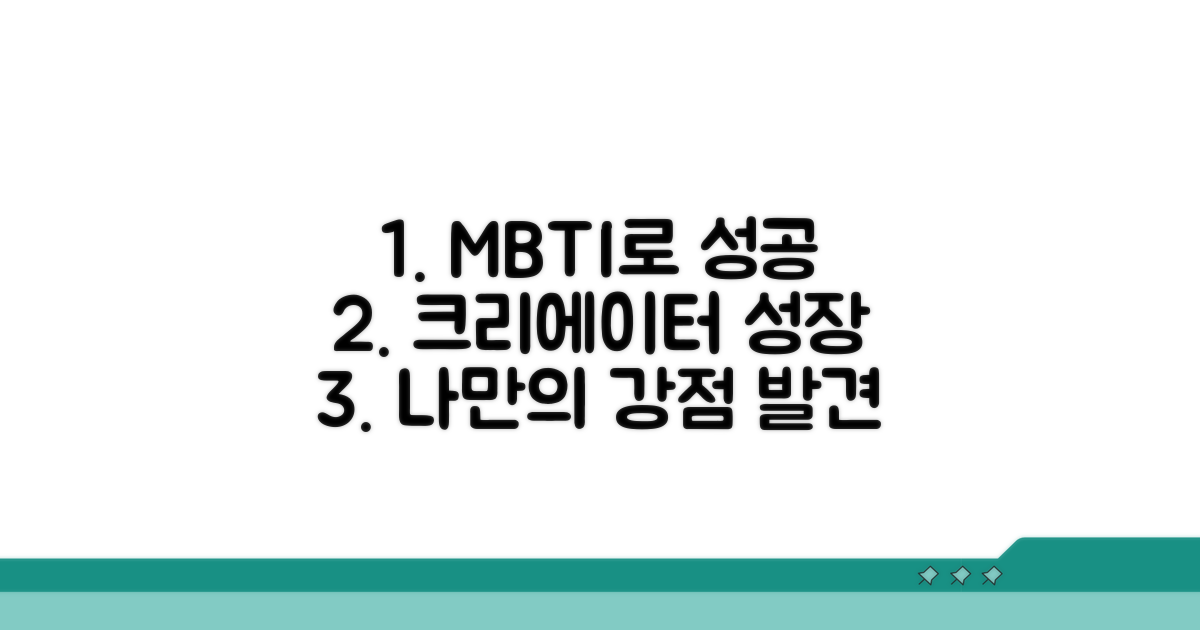 크리에이터 성공을 위한 MBTI 활용