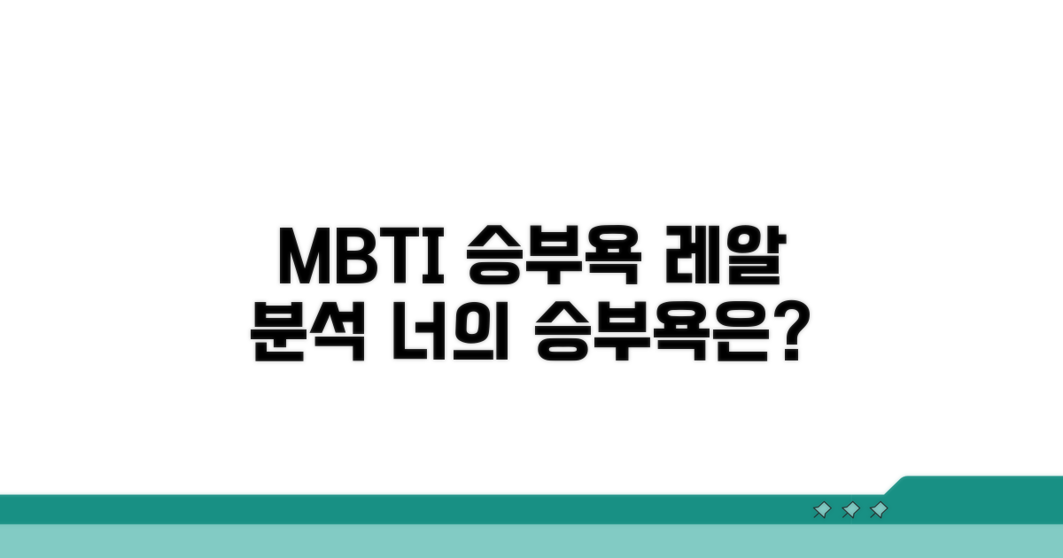 MBTI별 승부욕 솔직하게 파헤치기