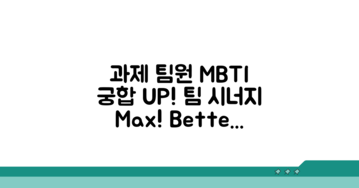 실전! 과제 팀원 MBTI 궁합 활용법