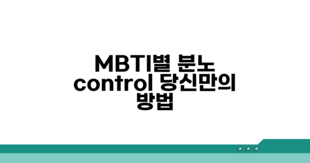 MBTI 유형별 화 다스리는 법
