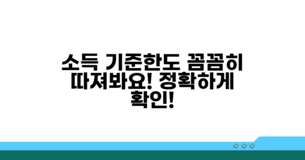소득 기준과 한도, 꼼꼼히 따져보기