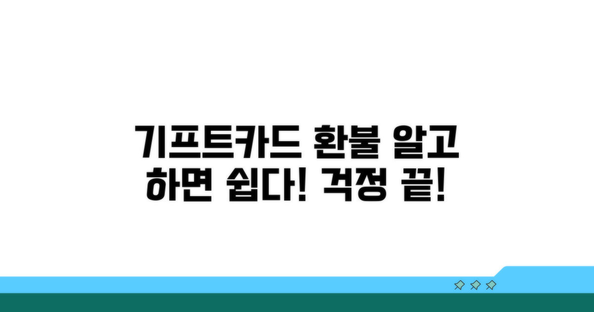 기프트카드, 환불 어렵지 않아요