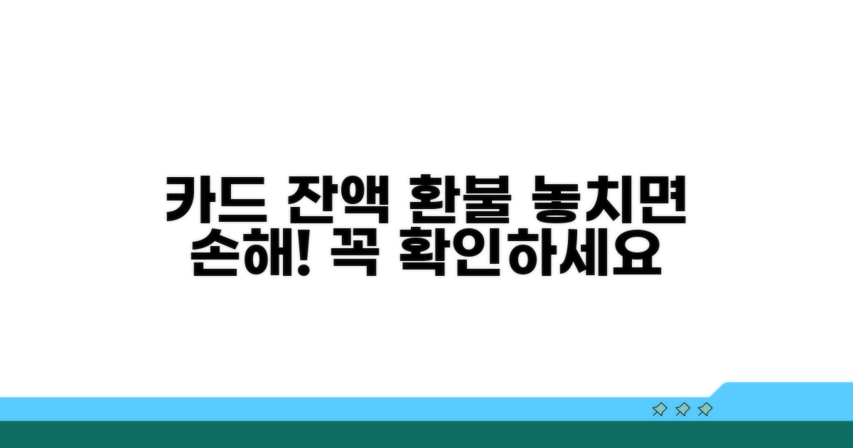 카드 잔액 환불, 꼭 알아두세요