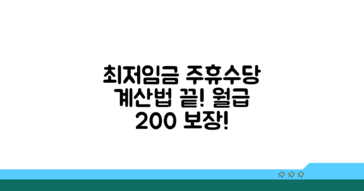 최저임금 계산 시 주휴수당 포함법