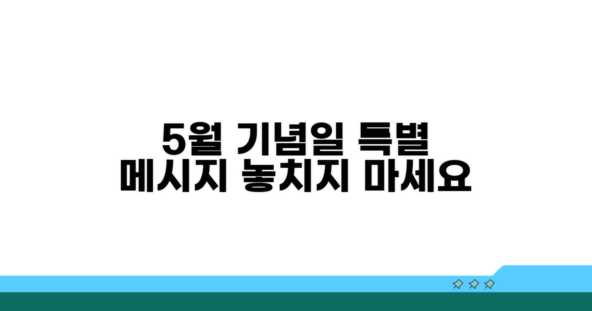 5월 기념일, 특별한 메시지
