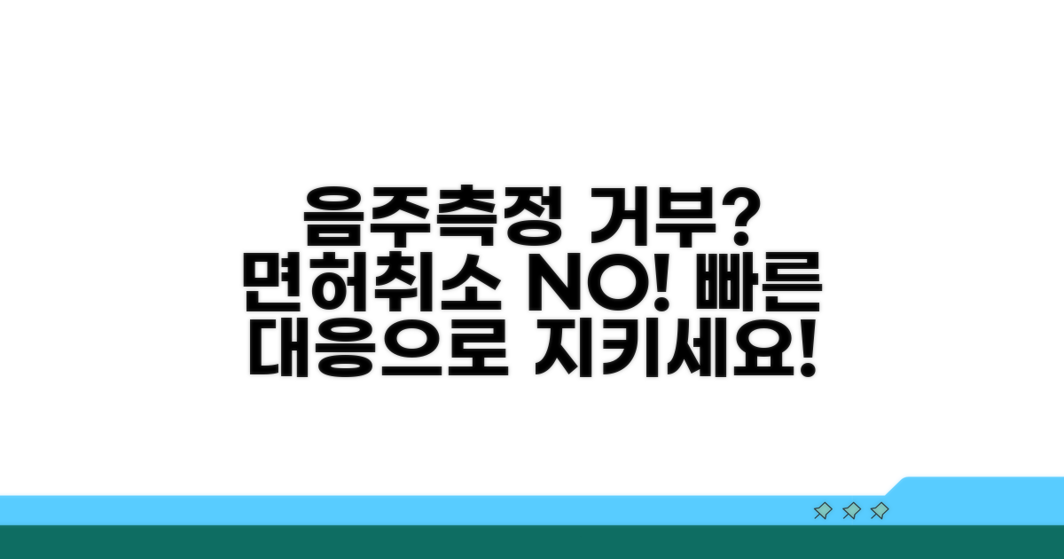 음주측정 거부 면허취소 대응