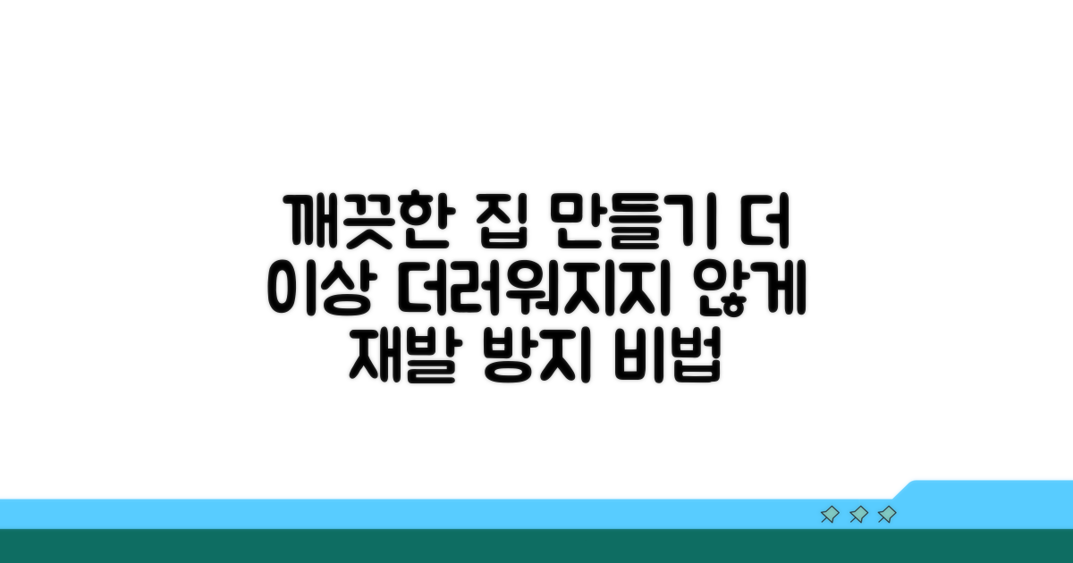 깨끗한 집을 위한 재발 방지법
