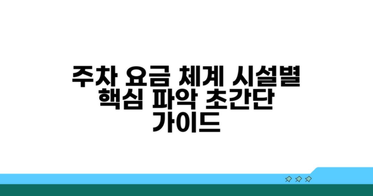 시설별 주차 요금체계 이해