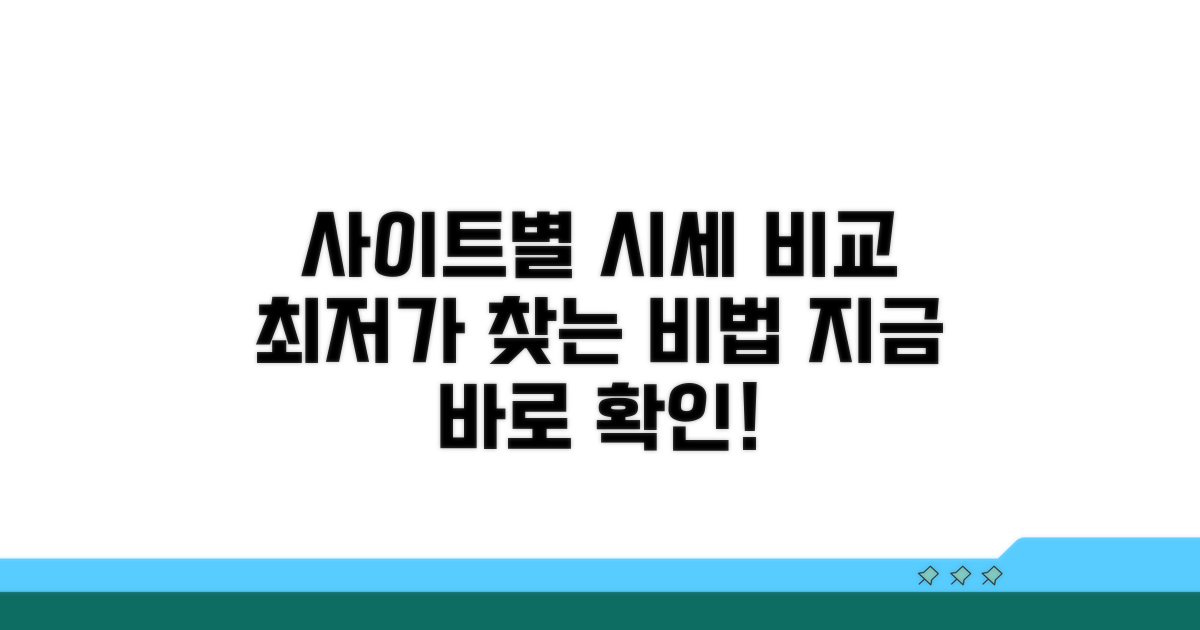 사이트별 시세 비교 분석