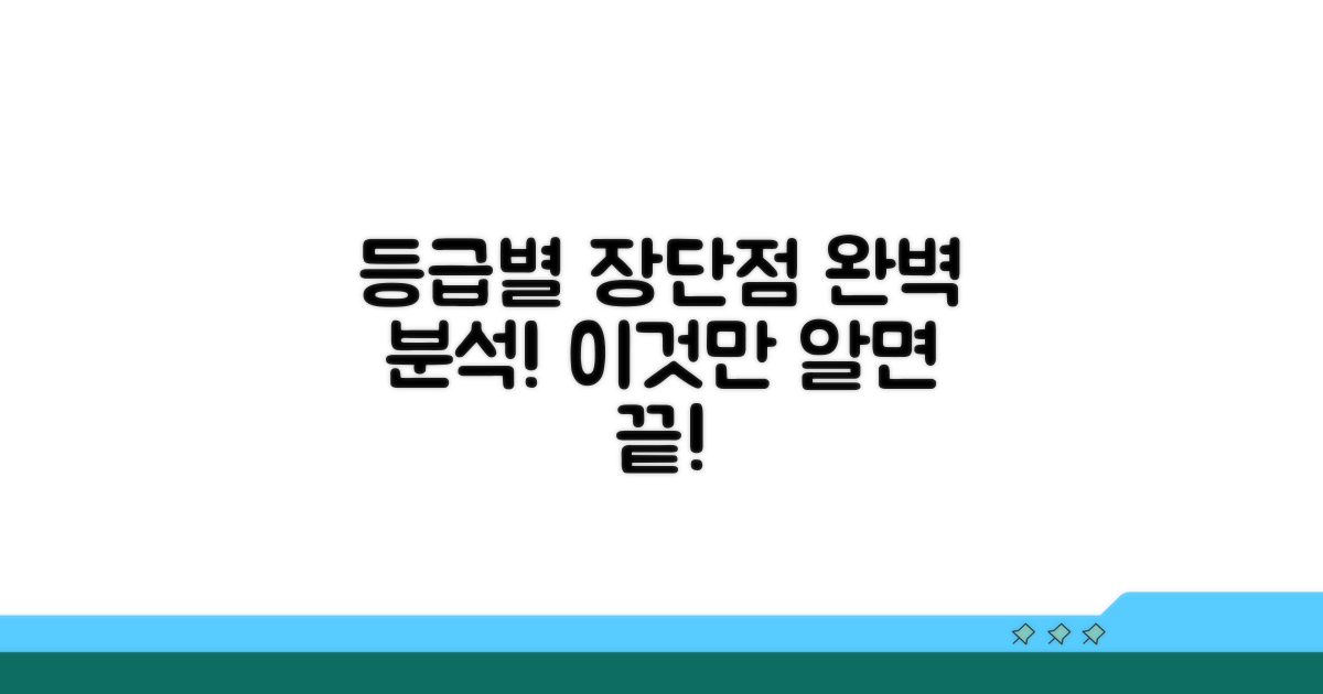 등급별 장단점 비교 분석