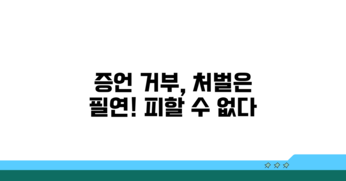 증언 거부, 피할 수 없는 처벌