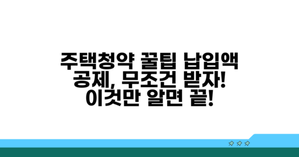 주택청약 납입액 공제 꿀팁