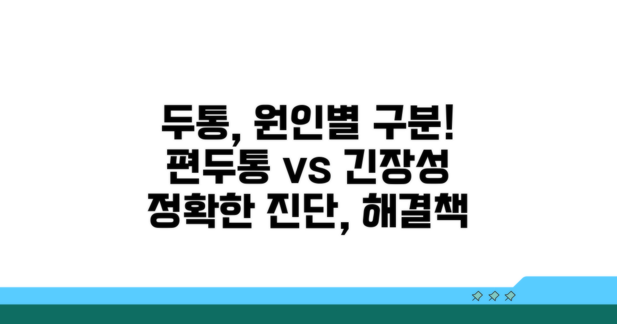 편두통/긴장성 두통 원인별 구분