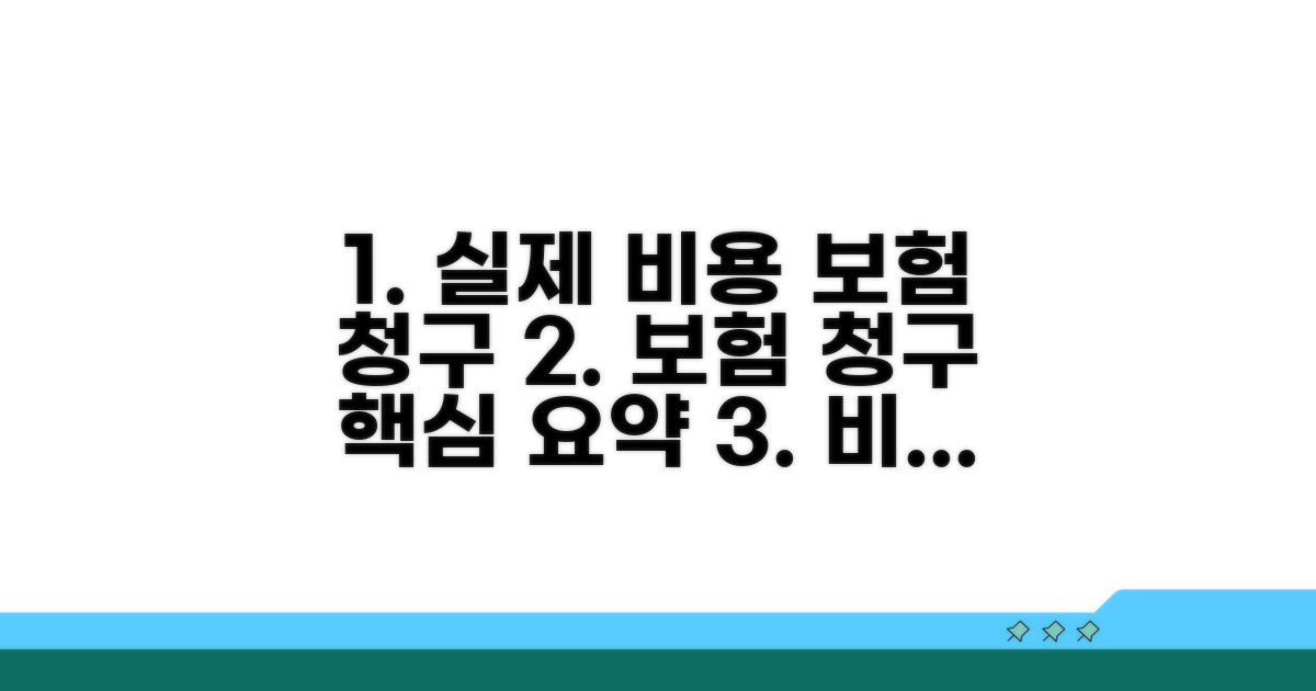 실제 비용 및 보험 청구 방법