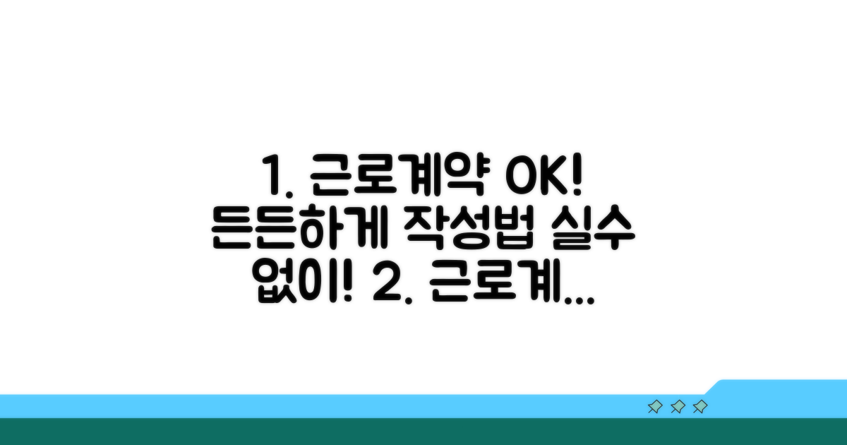 든든한 근로 계약 작성 가이드