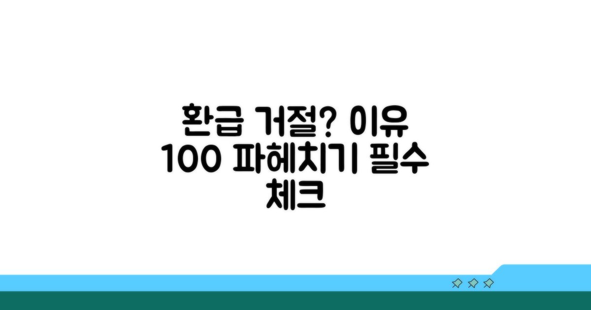 환급 거절 사유 상세 분석