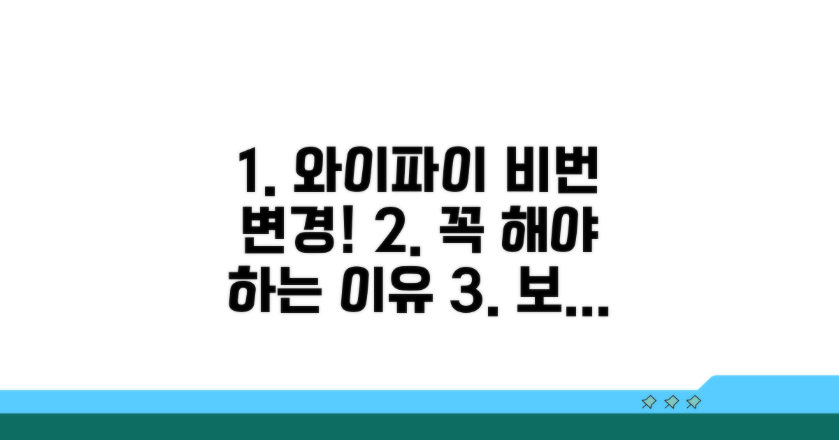 와이파이 비밀번호 변경, 왜 중요할까?