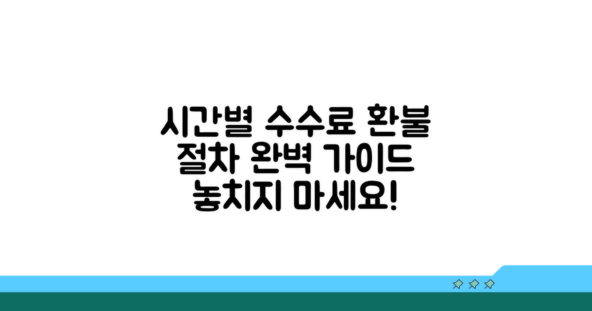 시간별 수수료 환불 절차 가이드