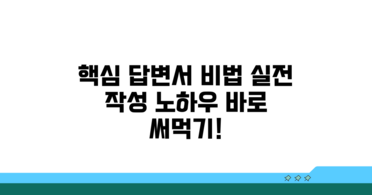 실전 답변서 작성 노하우 공개